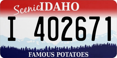 ID license plate I402671