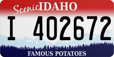 ID license plate I402672