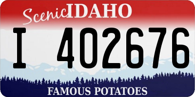 ID license plate I402676