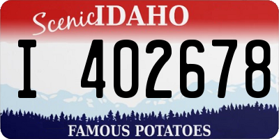 ID license plate I402678