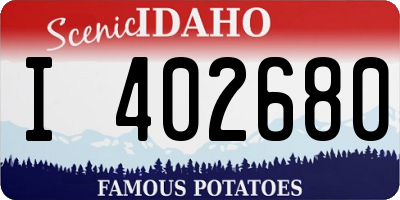 ID license plate I402680