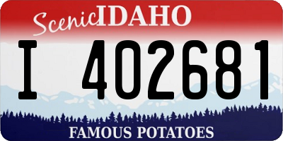 ID license plate I402681