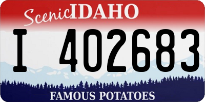 ID license plate I402683