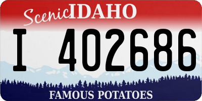 ID license plate I402686
