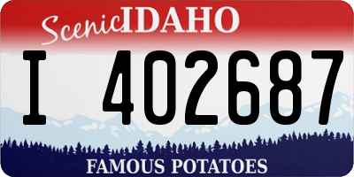 ID license plate I402687