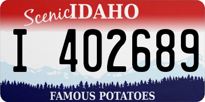ID license plate I402689