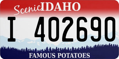 ID license plate I402690