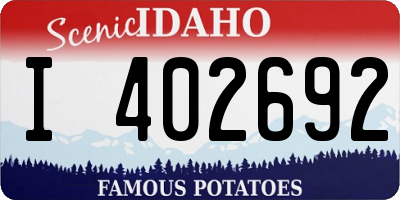 ID license plate I402692