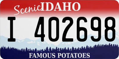 ID license plate I402698