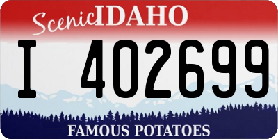 ID license plate I402699