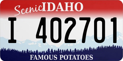 ID license plate I402701