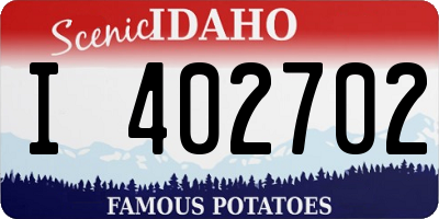ID license plate I402702