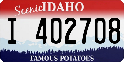 ID license plate I402708