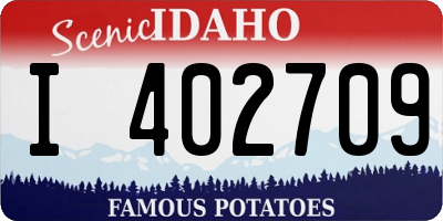 ID license plate I402709