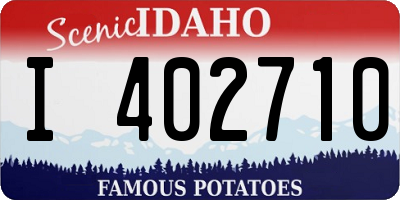 ID license plate I402710