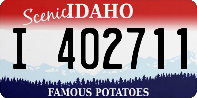 ID license plate I402711