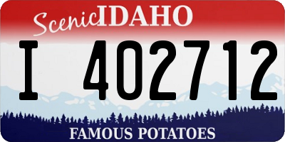ID license plate I402712