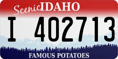ID license plate I402713