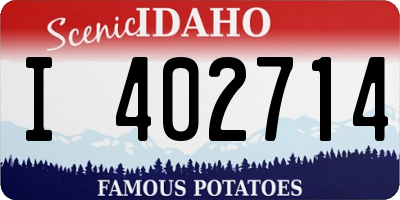 ID license plate I402714