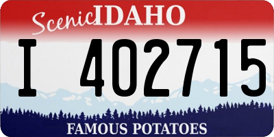 ID license plate I402715