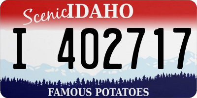 ID license plate I402717