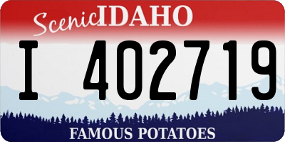 ID license plate I402719
