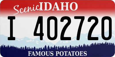 ID license plate I402720