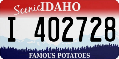 ID license plate I402728