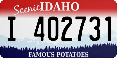 ID license plate I402731