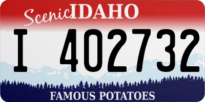 ID license plate I402732