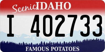 ID license plate I402733
