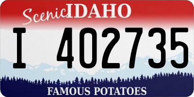 ID license plate I402735