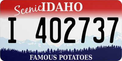 ID license plate I402737