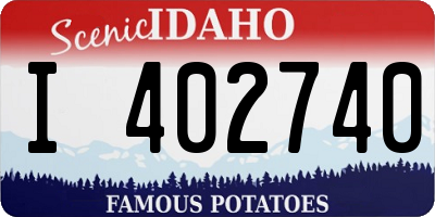 ID license plate I402740