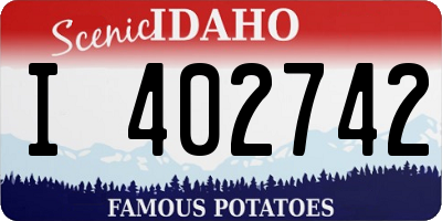 ID license plate I402742