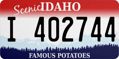 ID license plate I402744