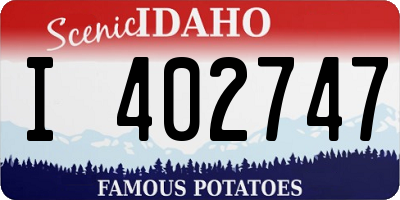ID license plate I402747
