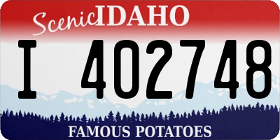 ID license plate I402748