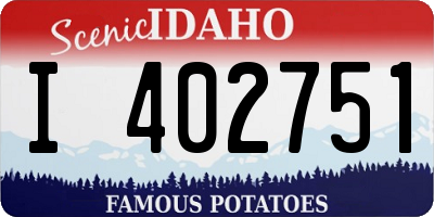ID license plate I402751