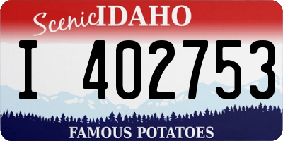 ID license plate I402753