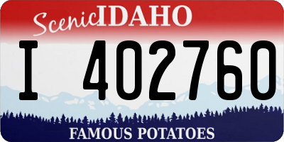 ID license plate I402760