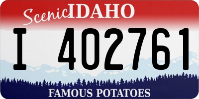 ID license plate I402761