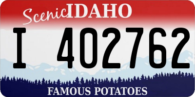 ID license plate I402762