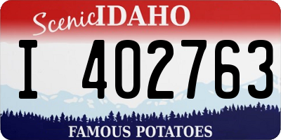 ID license plate I402763