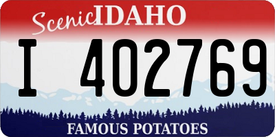 ID license plate I402769