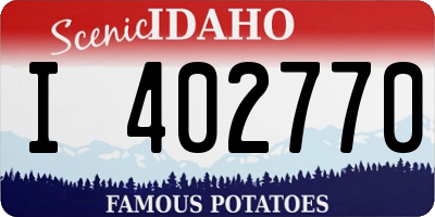 ID license plate I402770