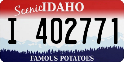 ID license plate I402771