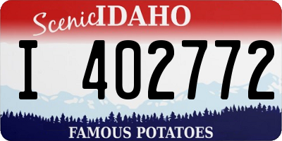 ID license plate I402772