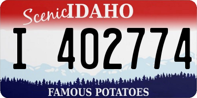ID license plate I402774