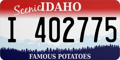 ID license plate I402775